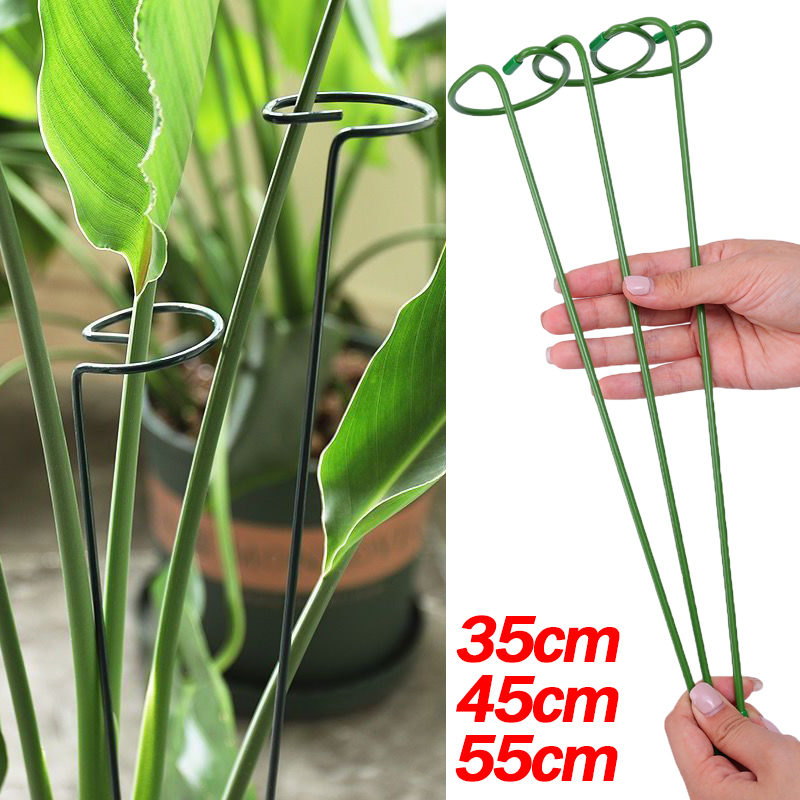 Plant Support Stake - 1-10 個金属単一幹植物低木ホルダーガーデンサポートステークリングバラの花野菜つる家庭園芸ツール