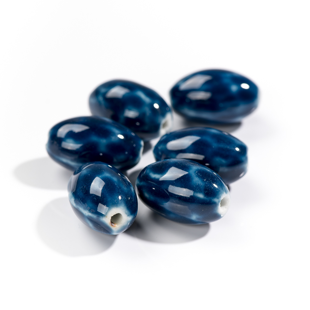 Snake Plant Ceramic - セラミックビーズ,レトロな楕円形,ジュエリーアクセサリー,# xn512,24 #5個