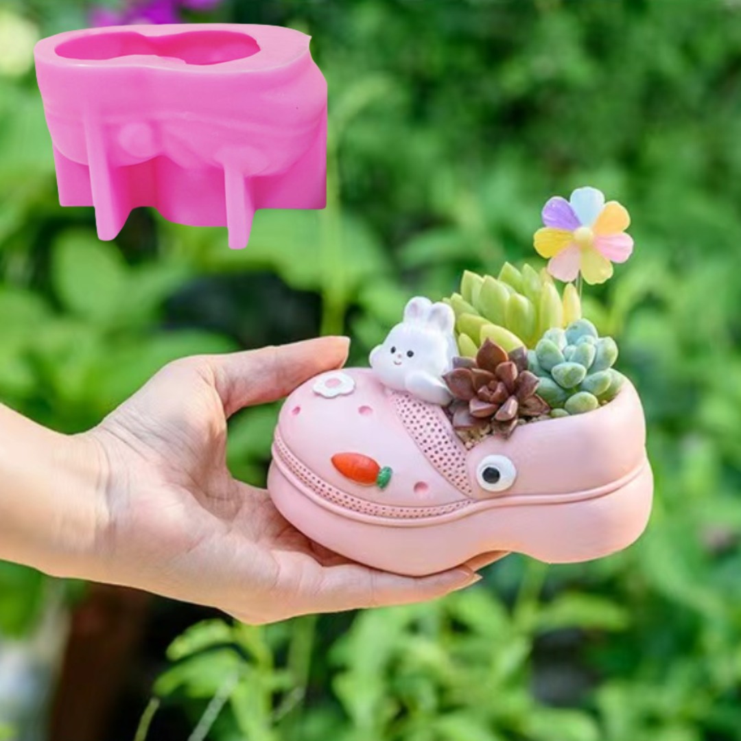 多肉植物、植木鉢、樹脂シリコンモールド、穴靴、サンダル、収納 - Succulent Set のレビューと価格
