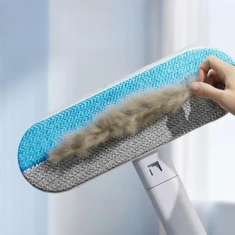 ロングハンドルペットヘアリムーバーブラシ、静電気式猫毛クリー - Repotting Mat のレビューと価格