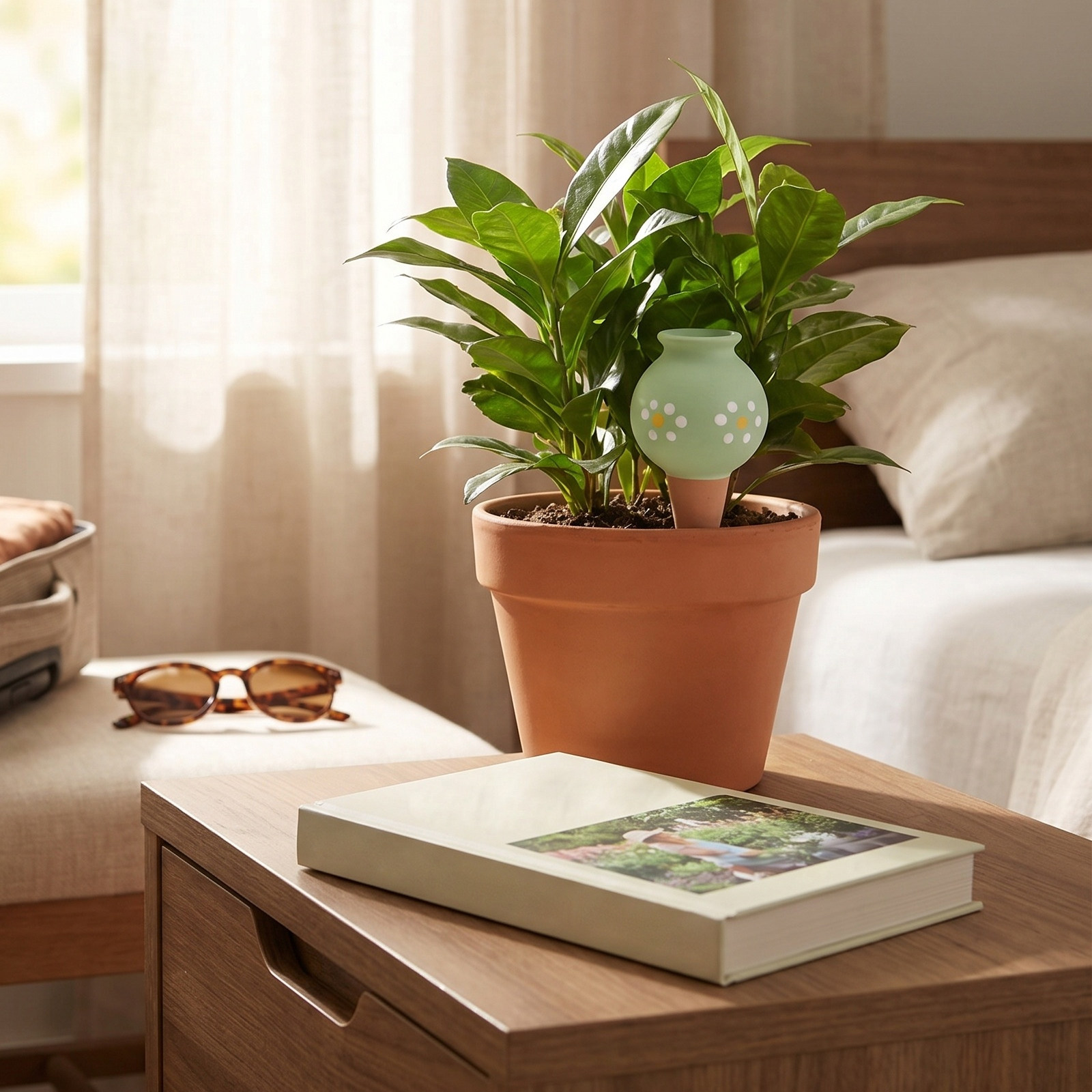 4個入りのテラコッタ製、徐放式の自動給水ステーク。室内植物や - Terracotta Pot のレビューと価格