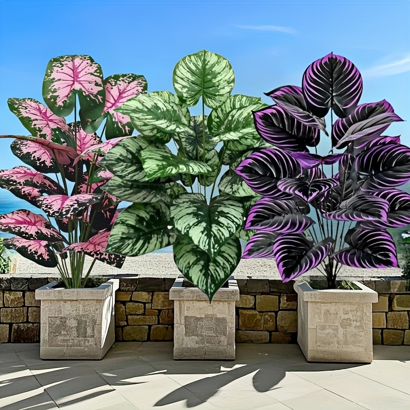 3 個 60 センチメートル大型人工緑の植物セット庭の装飾  - Snake Plant のレビューと価格