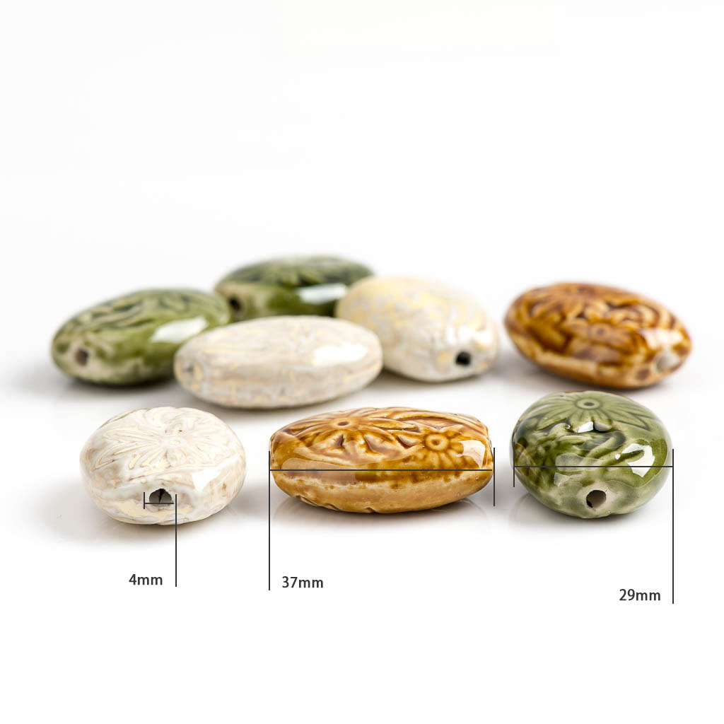 37 #   ビッグフラワーベラミックビーズ磁器ビーズカラー - Snake Plant Ceramic のレビューと価格