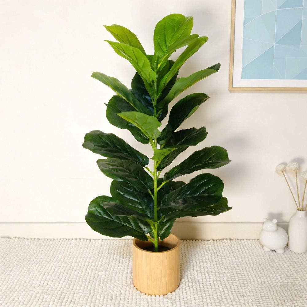 緑色のプラスチック製人工フィカスツリー 大型 23枚の葉 大 - Snake Plant のレビューと価格