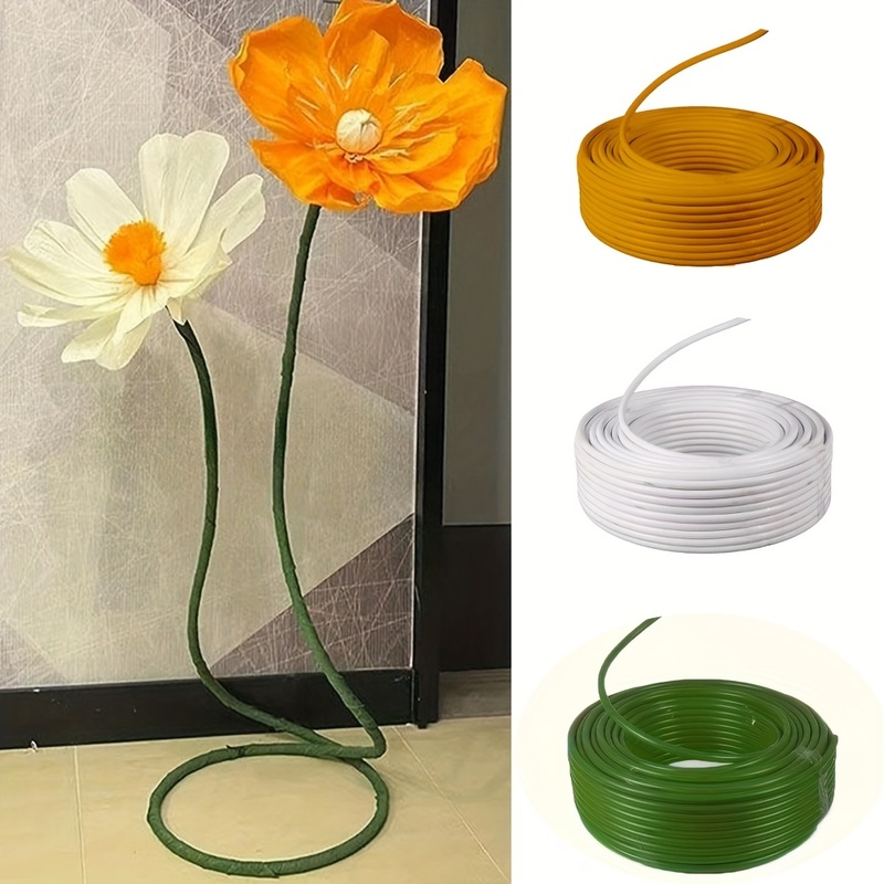 5mの長さで、カットして使える、柔軟性のある造花用茎チューブ - Plant Support Stake のレビューと価格
