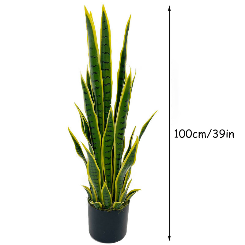 40-100cmの人工サンセヴィエリア（スネークプラント）黒 - Snake Plant のレビューと価格