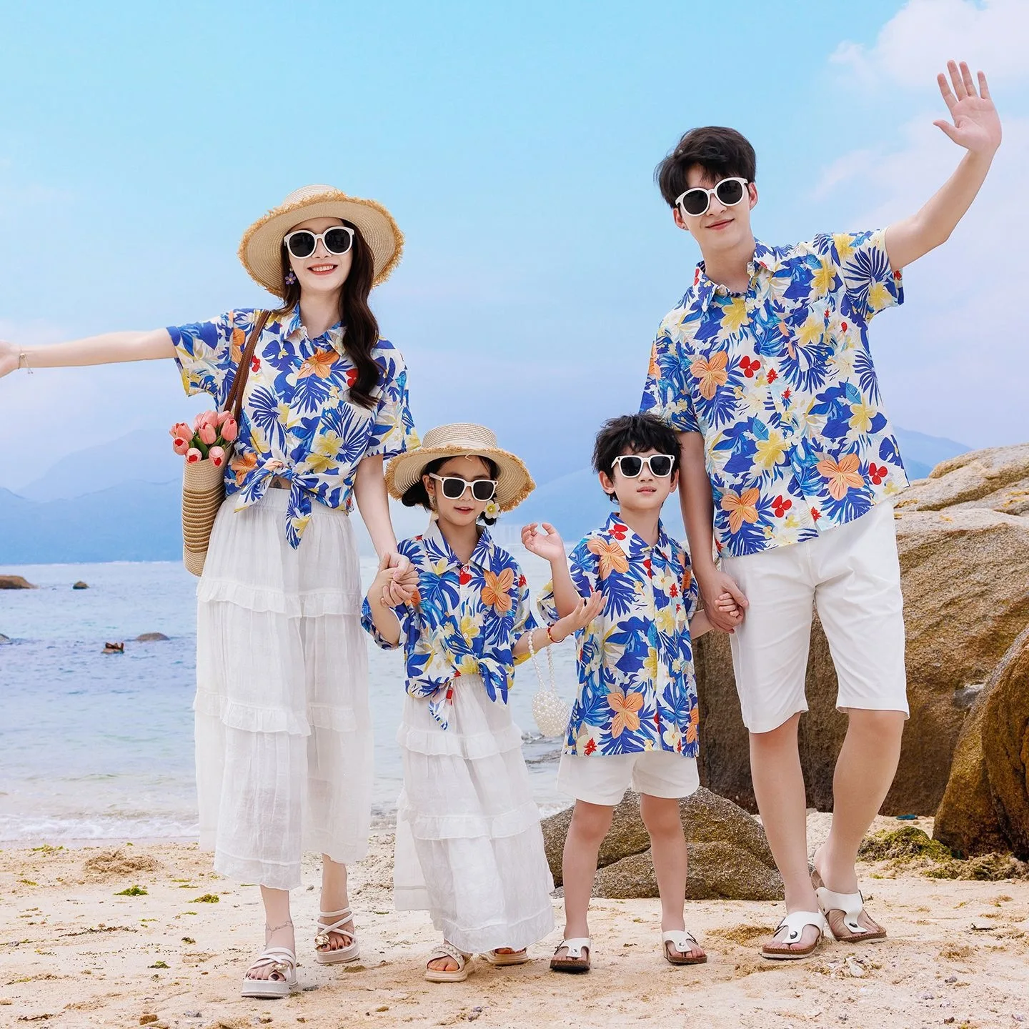 休暇用家族お揃い服セットママ娘シャツスカートカジュアルパパ息 - The Plant Parent のレビューと価格
