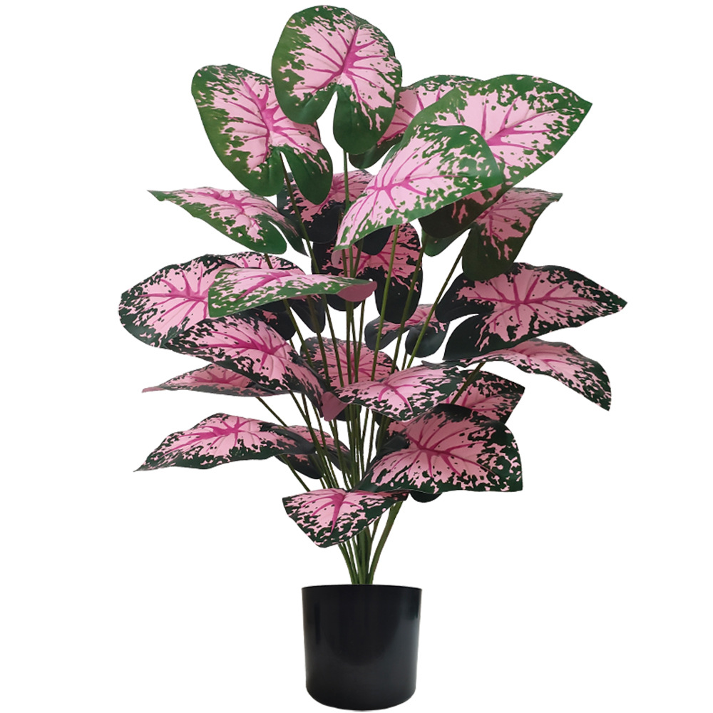 人工ピンクの鉢植えの葉,偽の花の装飾,家の装飾,パーティー, - Snake Plant のレビューと価格