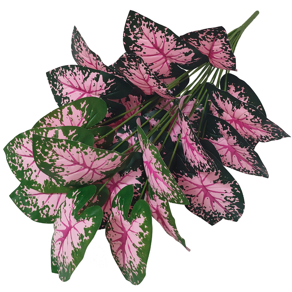 人工ピンクの鉢植えの葉,偽の花の装飾,家の装飾,パーティー, - Snake Plant のレビューと価格