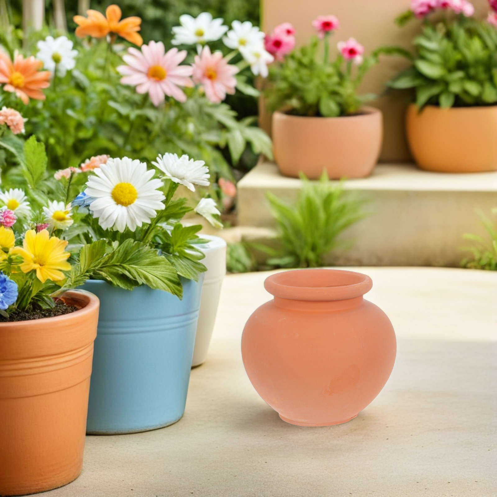 テラコッタ製の自動給水インサート。通気性の高い粘土製の鉢に取 - Terracotta Pot のレビューと価格