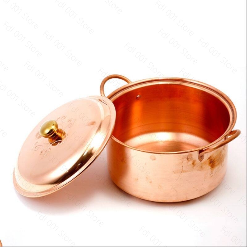 手作り銅製鍋 クラシック中華厚底鍋 純銅製分割断熱大容量鍋  - Pothos のレビューと価格