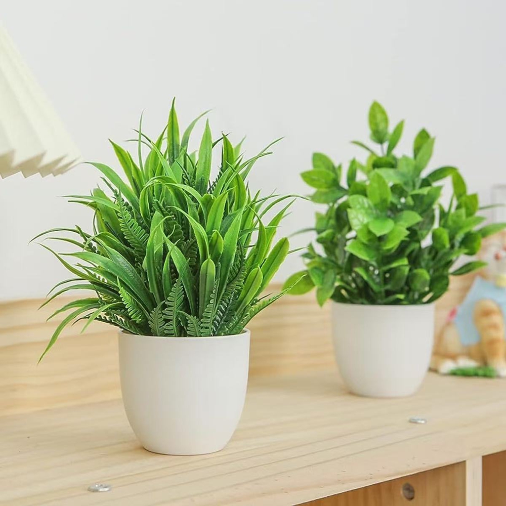 4個セット ミニ人工植物 鉢植え 室内/屋外装飾 グリーン盆 - Succulent Set のレビューと価格
