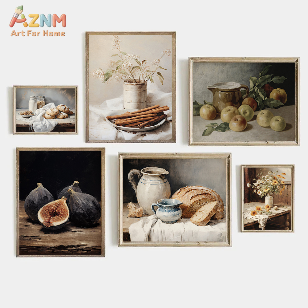 AZNM ヴィンテージニュートラル静物キャンバスプリントフル - Terracotta Pot のレビューと価格