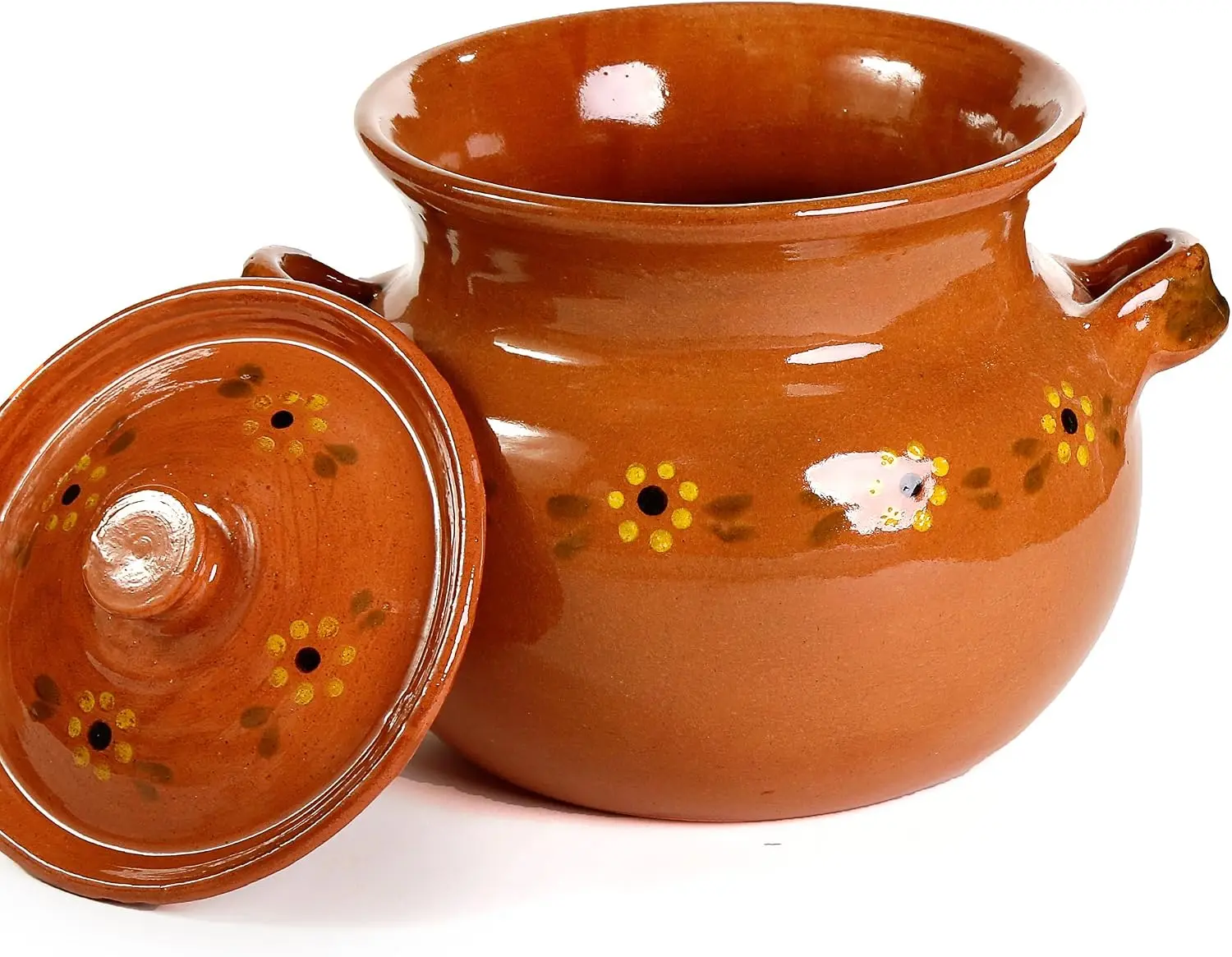伝統的なメキシコの粘土豆鍋、テラコッタ、3クォート - Terracotta Pot のレビューと価格