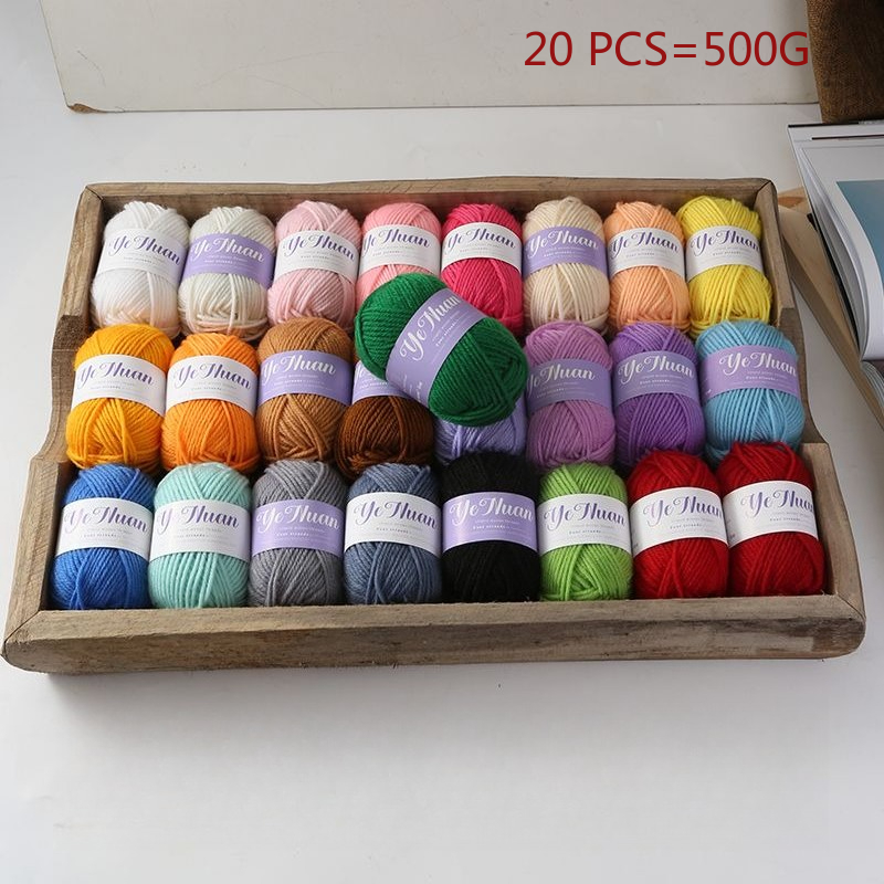 20 個 500 グラム厚いソフト編み糸 DIY 帽子人形バ - Repotting Mat のレビューと価格